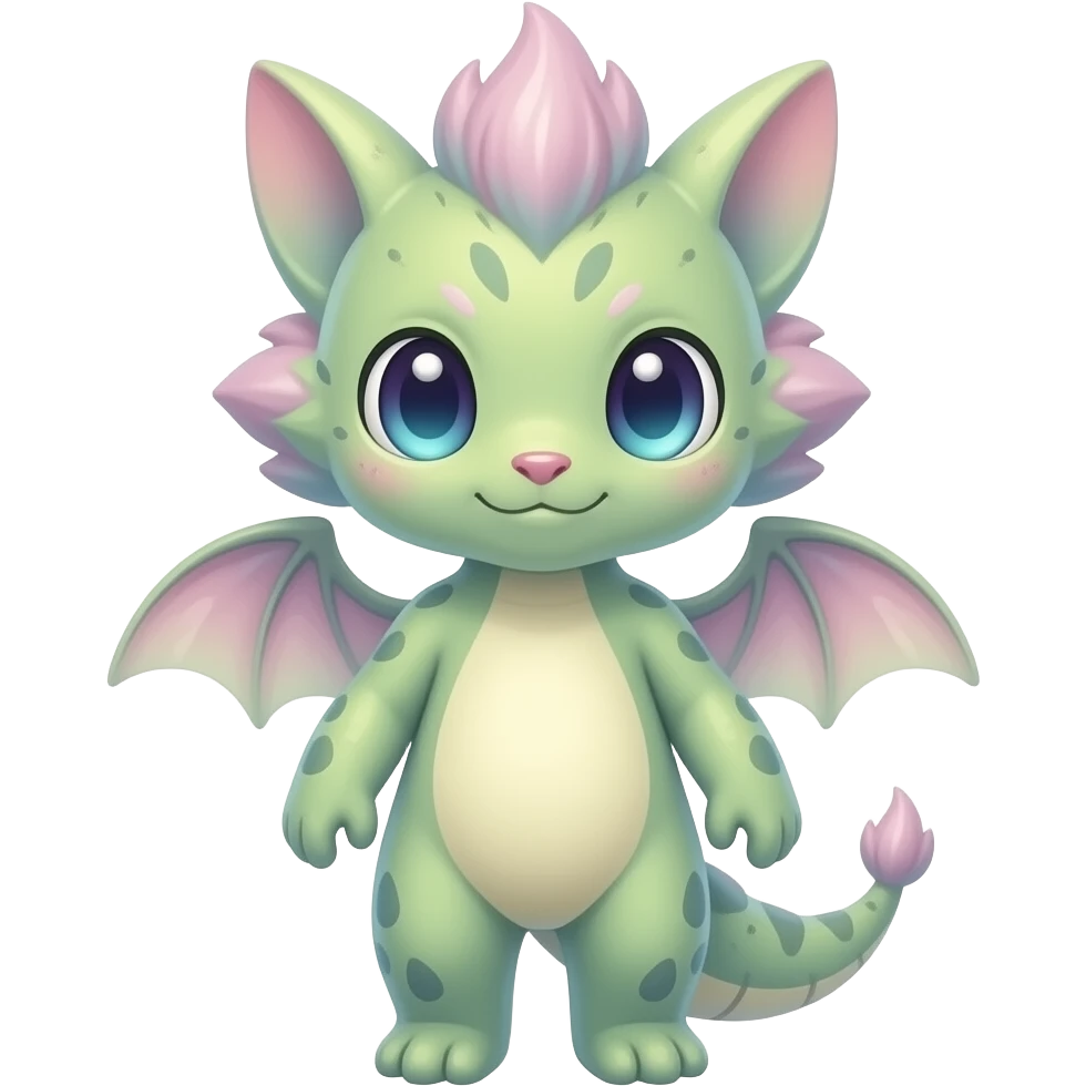 Fantasy cute pastel dainty dainty vernid-Trico-Fionbri-creature emoji