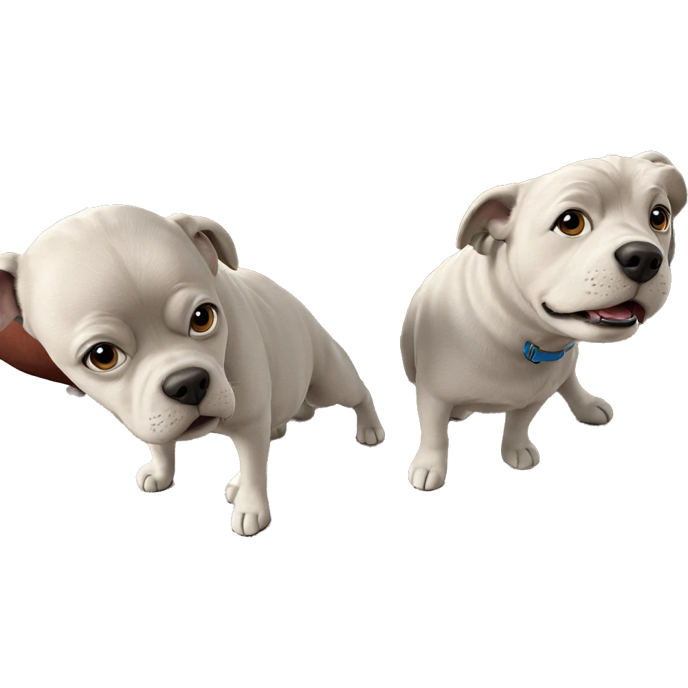 realistic standing dog portrait emoji