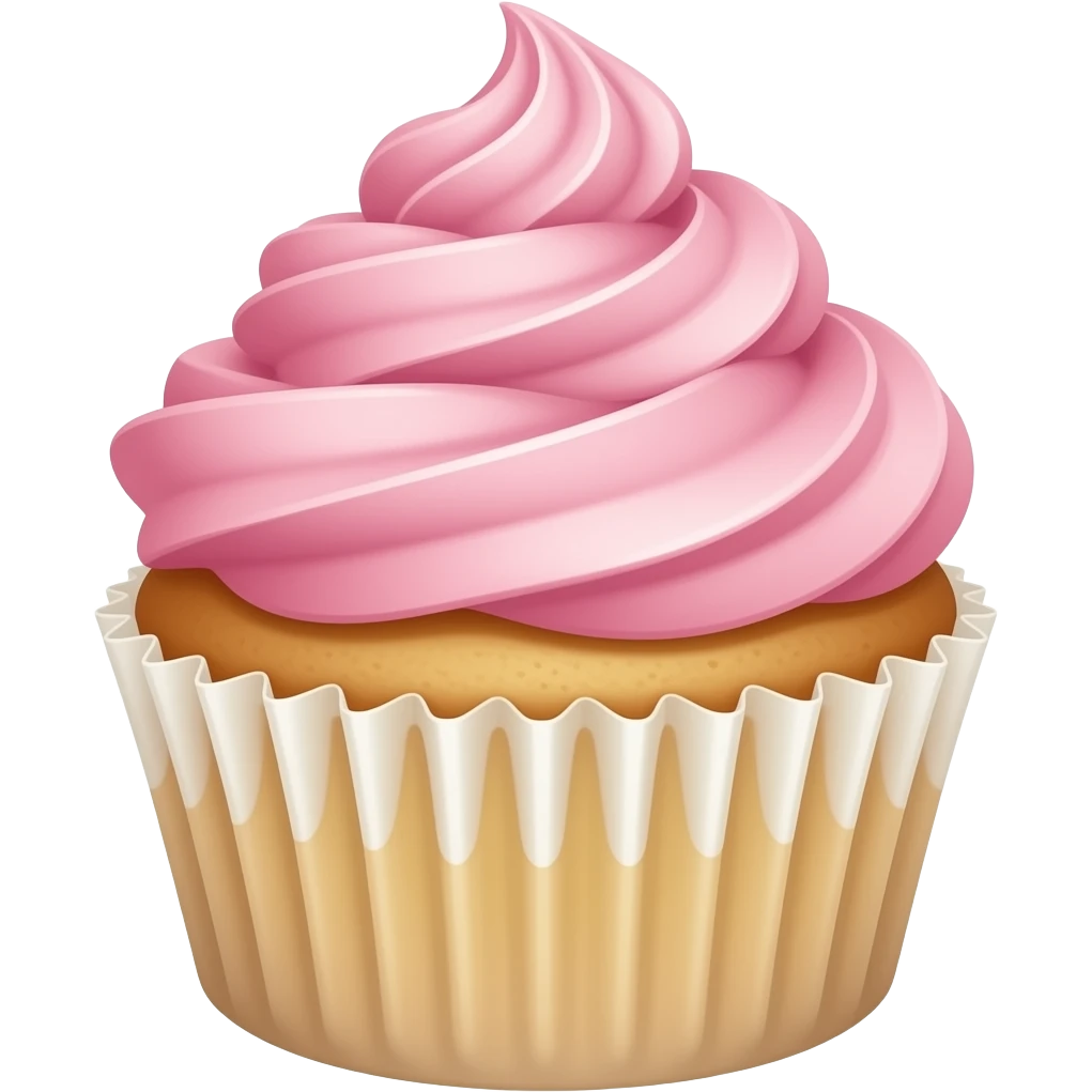 Cupcake with pink icing emoji