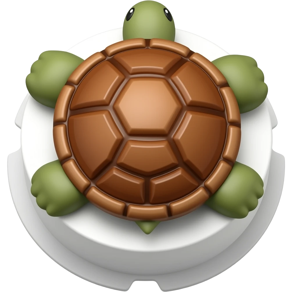 brown turtle cake emoji