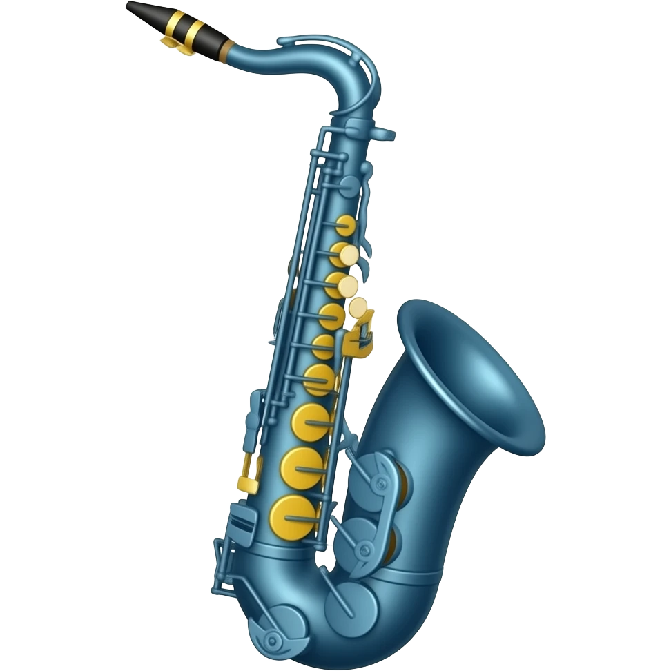 Mavi saksafon emoji