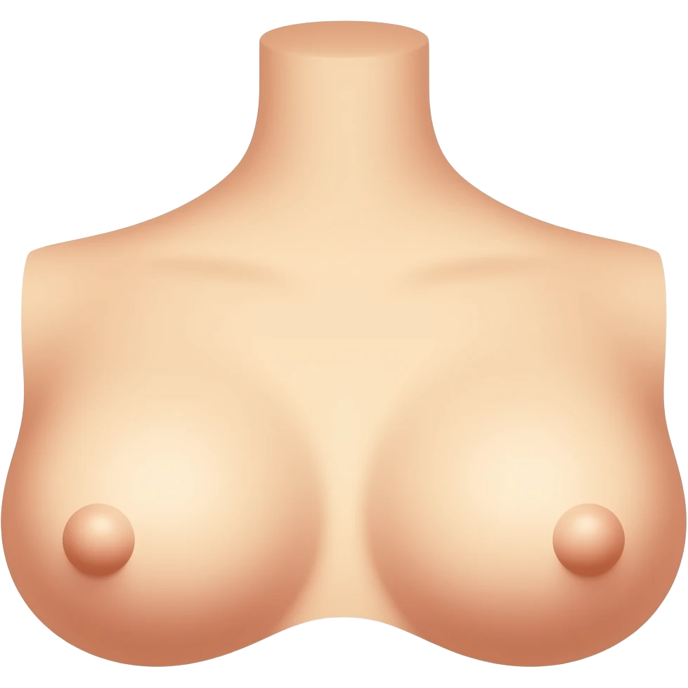 Bag of sugar in front of each nipple emoji