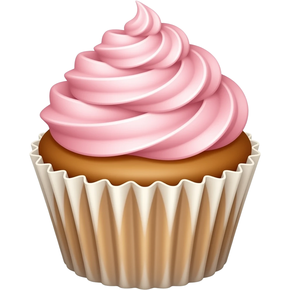 Cupcake with pink icing emoji