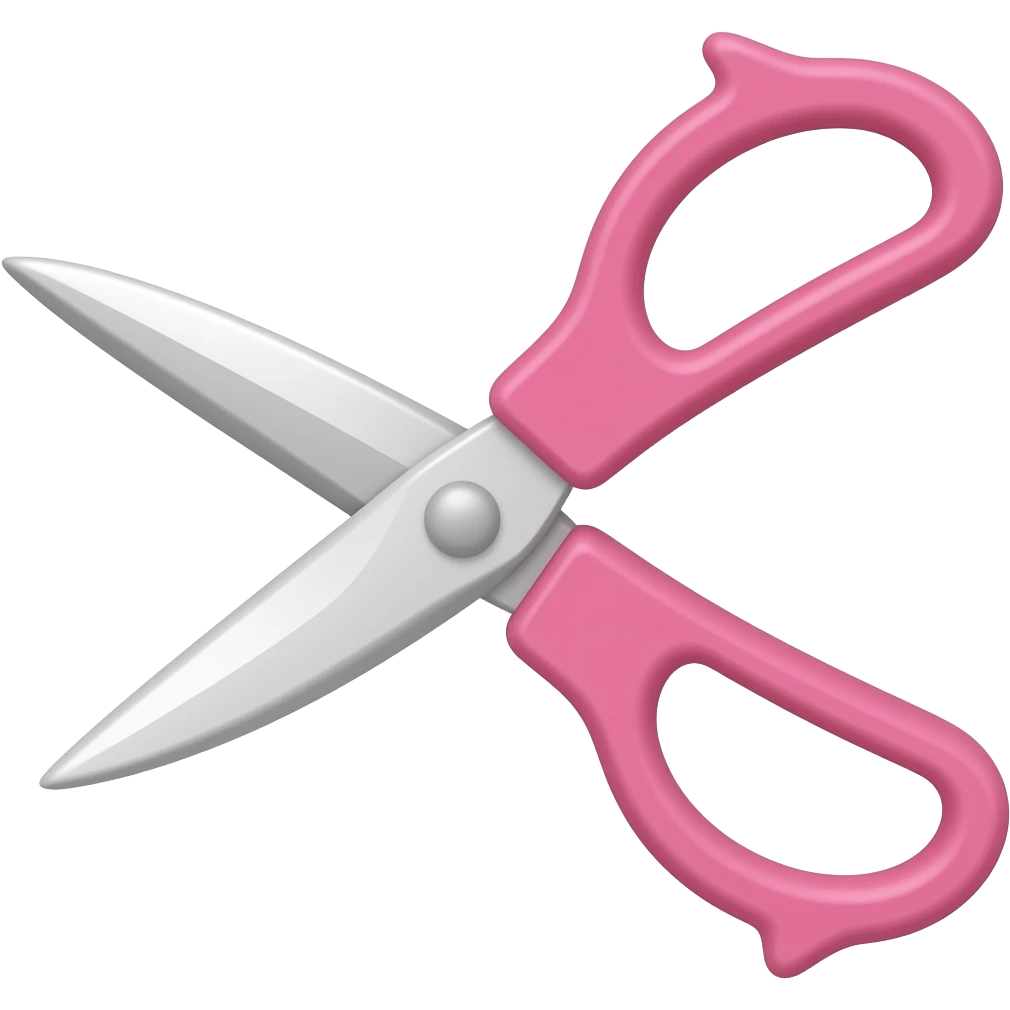 Pink cutting shears emoji