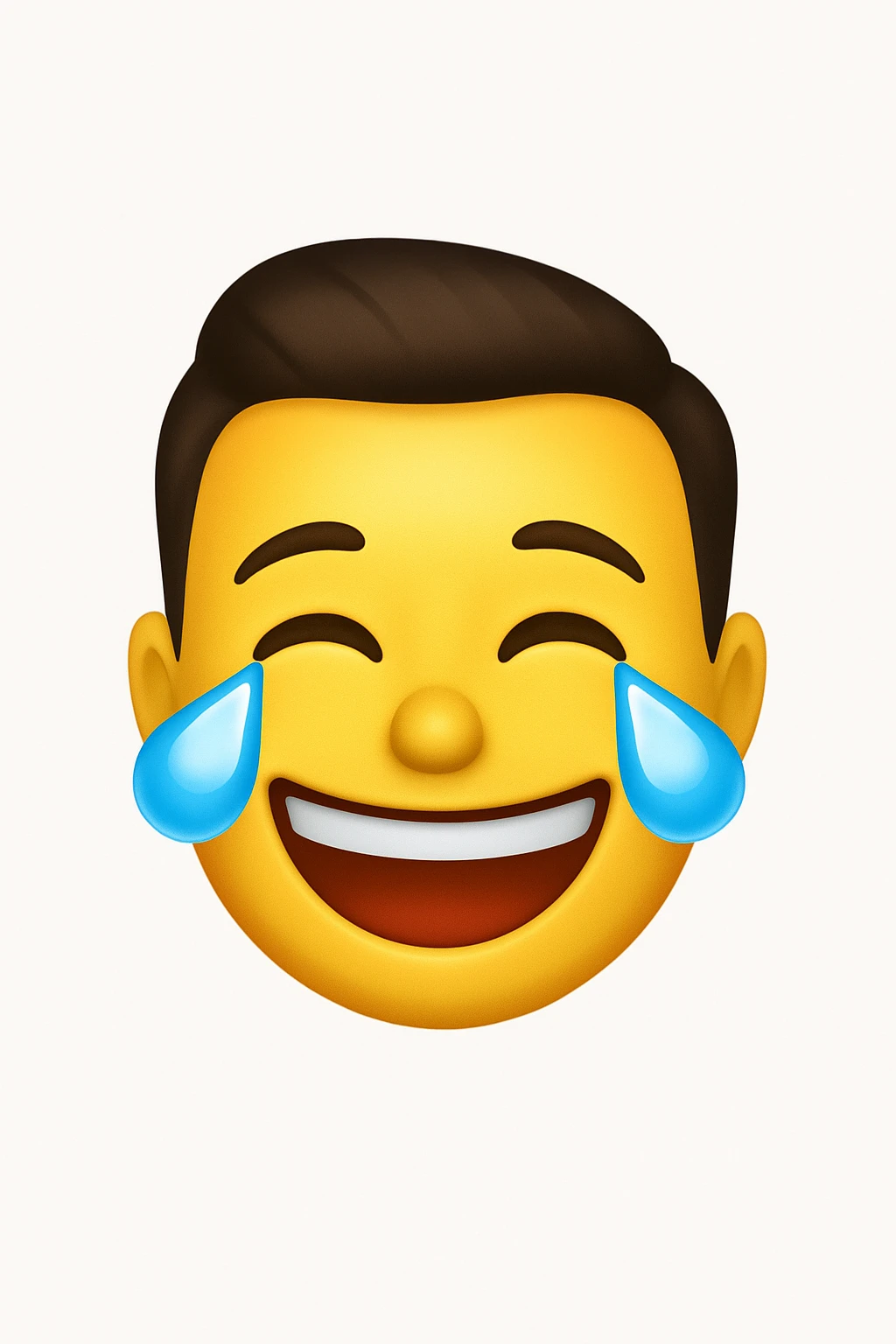 Uomo che ride emoji stile iphone emoji