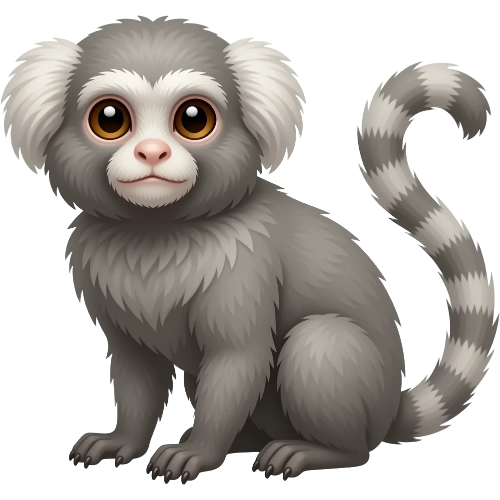 ouistiti singe gris emoji