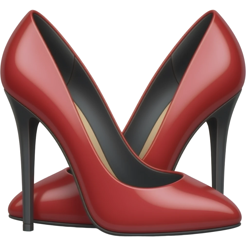 red and black heels emoji