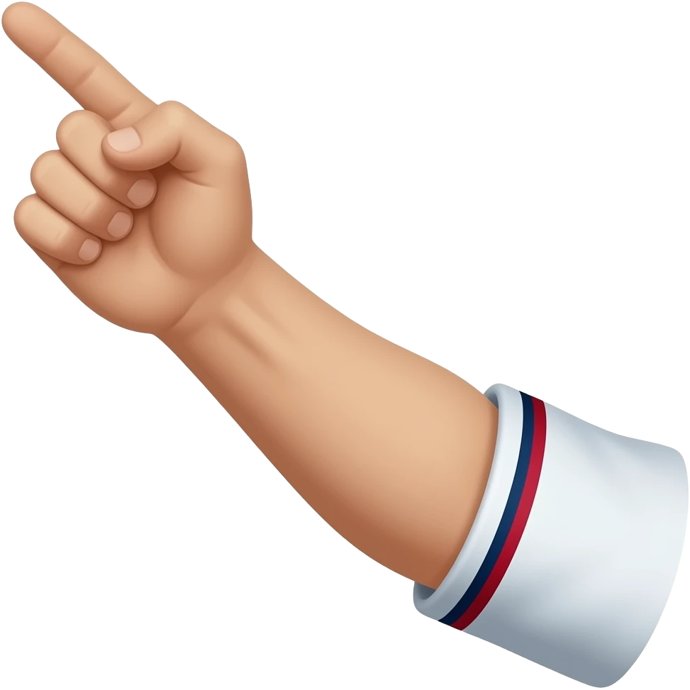 an arm and hand doing the braves tomahawk chop emoji