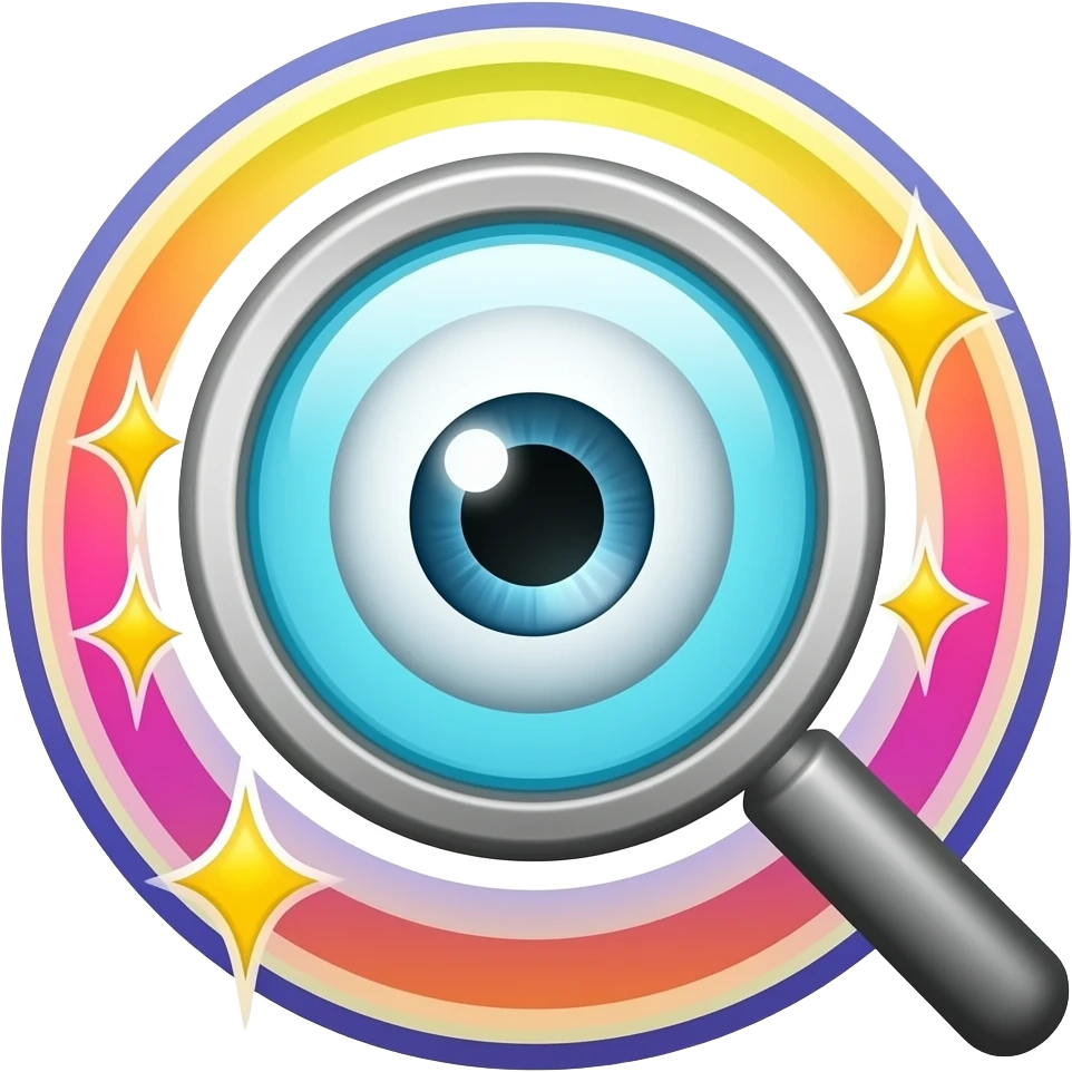 You are a professional logo designer. We want the NotSus logo to be it's own custom emoji, closely based off of the monocle emojis from Apple and Android. It should represent curiosity, skepticism, creativity, empowerment, research, and playfulness. Please help me design a perfect emoji for NotSus. emoji