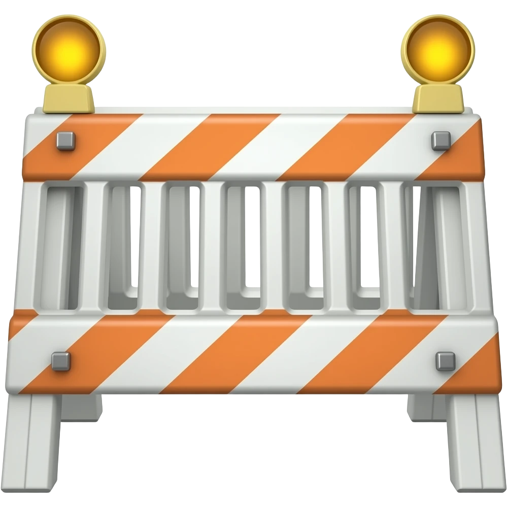 barrière de chantier emoji