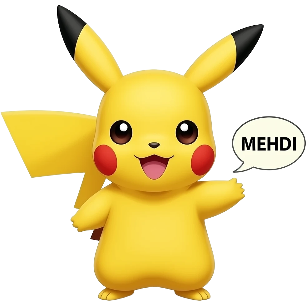 Pikachu qui dit MEHDISongoku emoji
