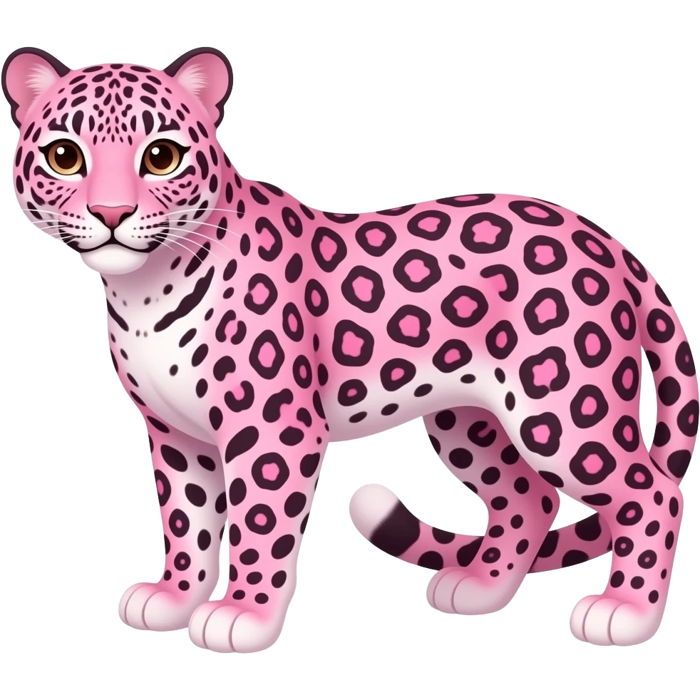 Leopardo rosado emoji