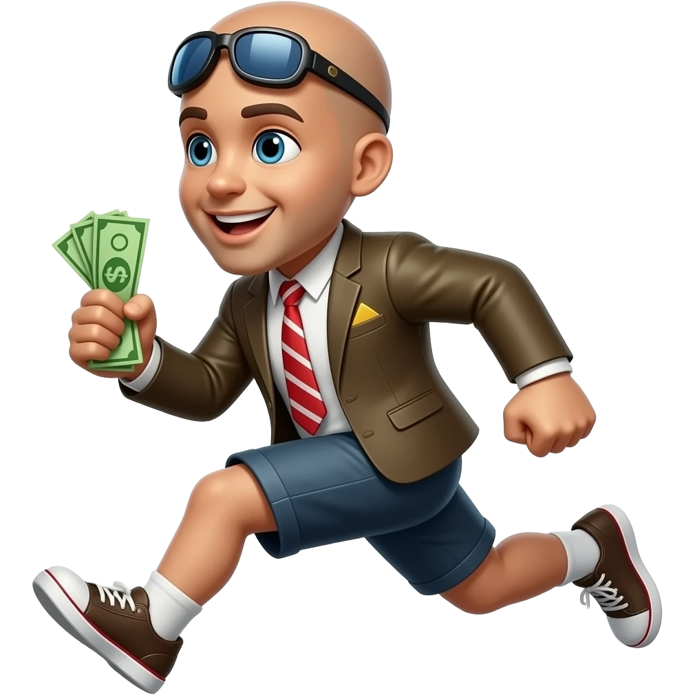 Running jew with money emoji