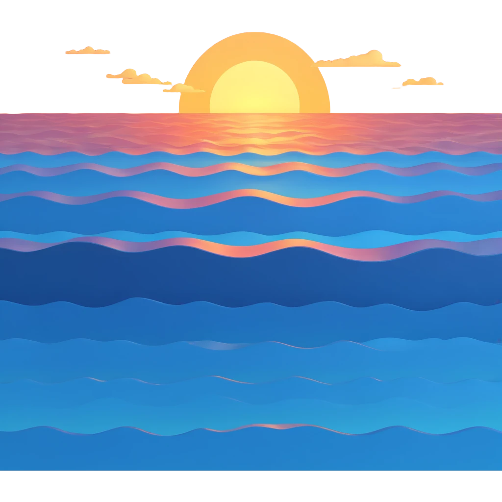 ocean sunset horizon emoji