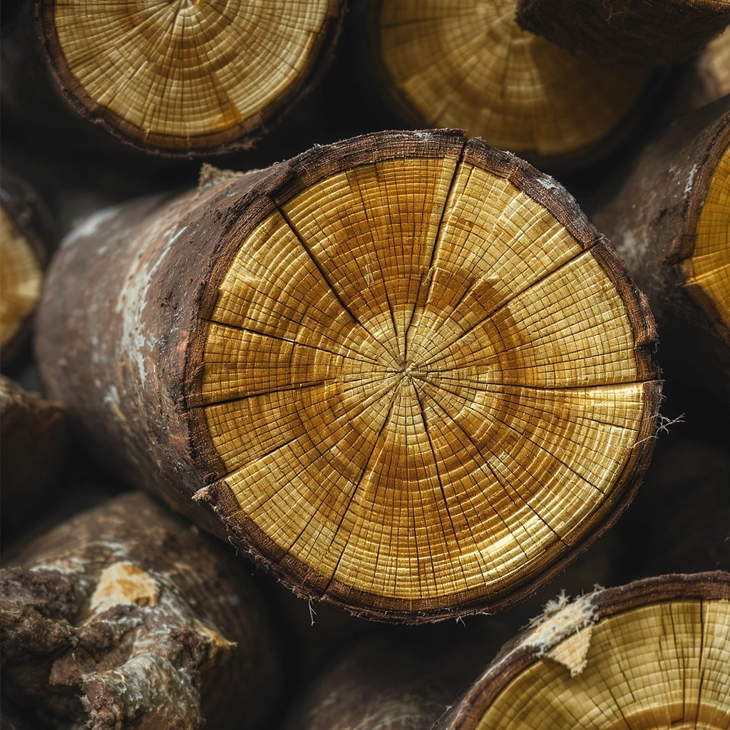 a single realistic wood log, isolated, no background emoji