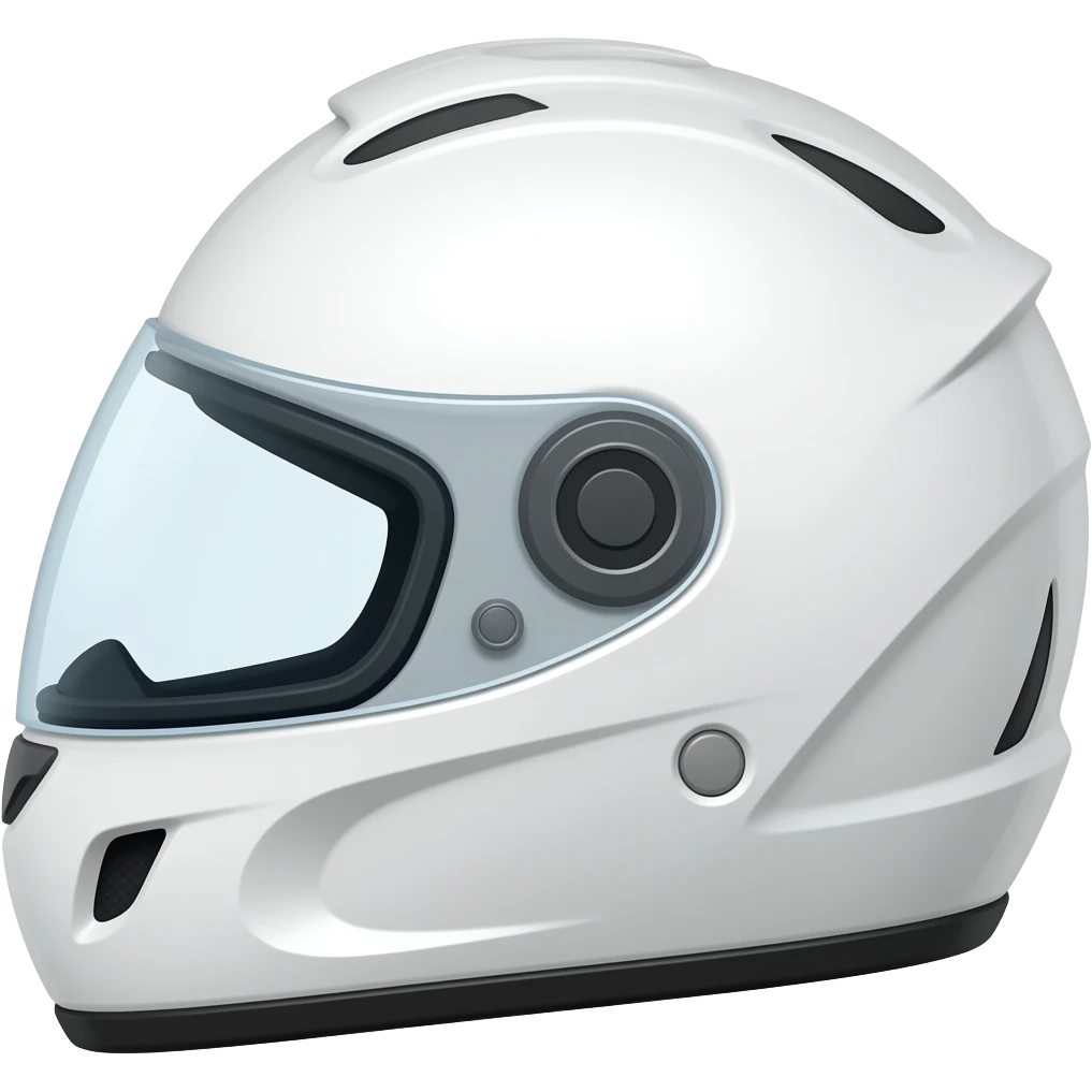 Casco blanco de costado emoji