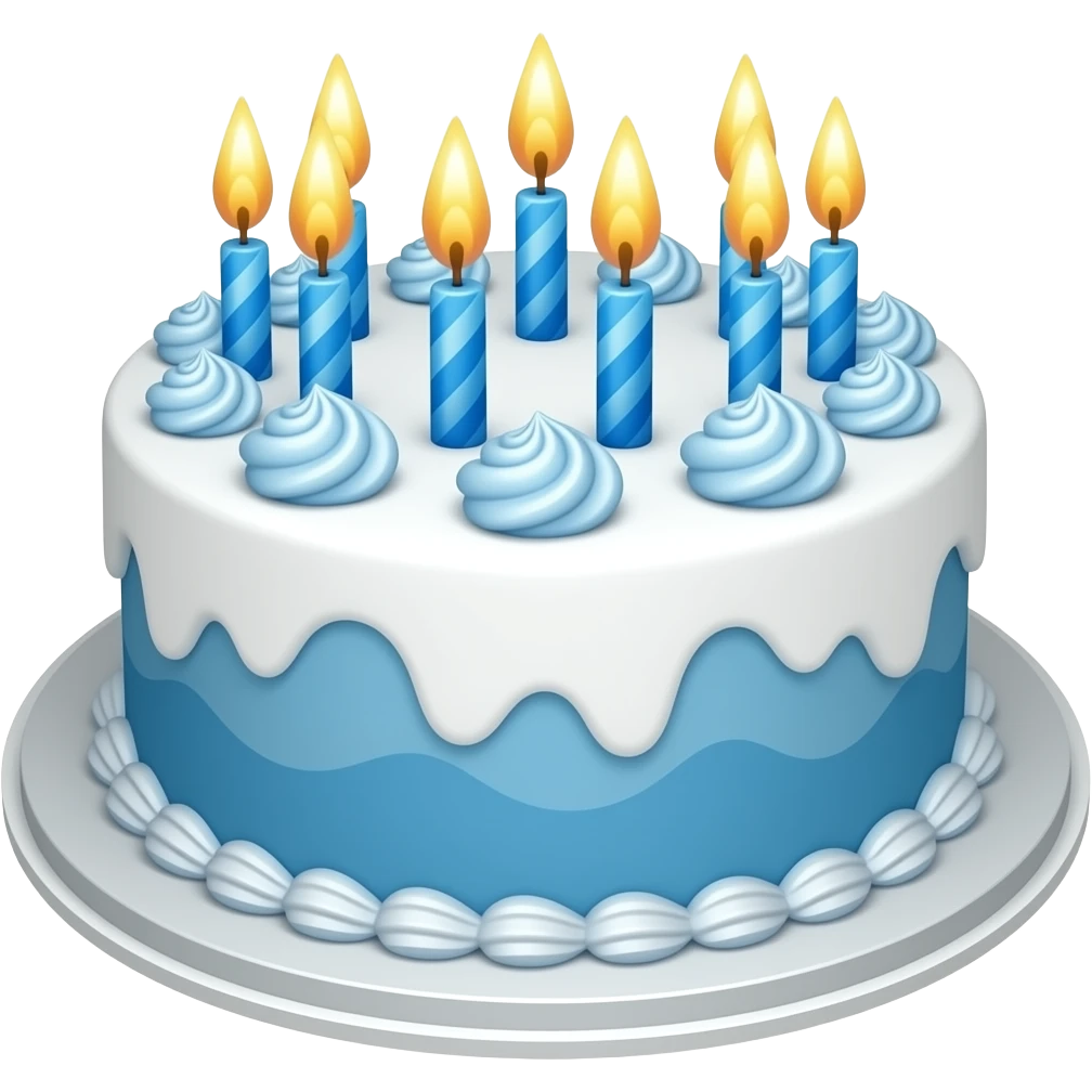 Men birthday cake emoji