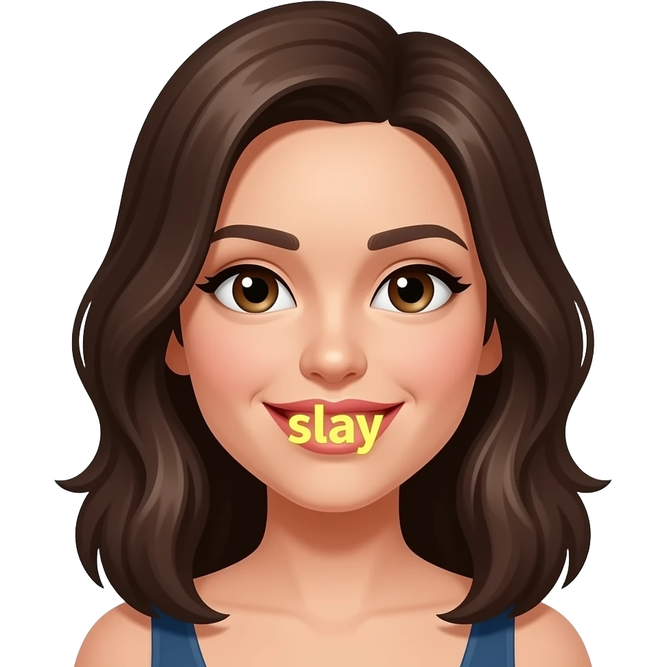 Make her saying slay (text) emoji