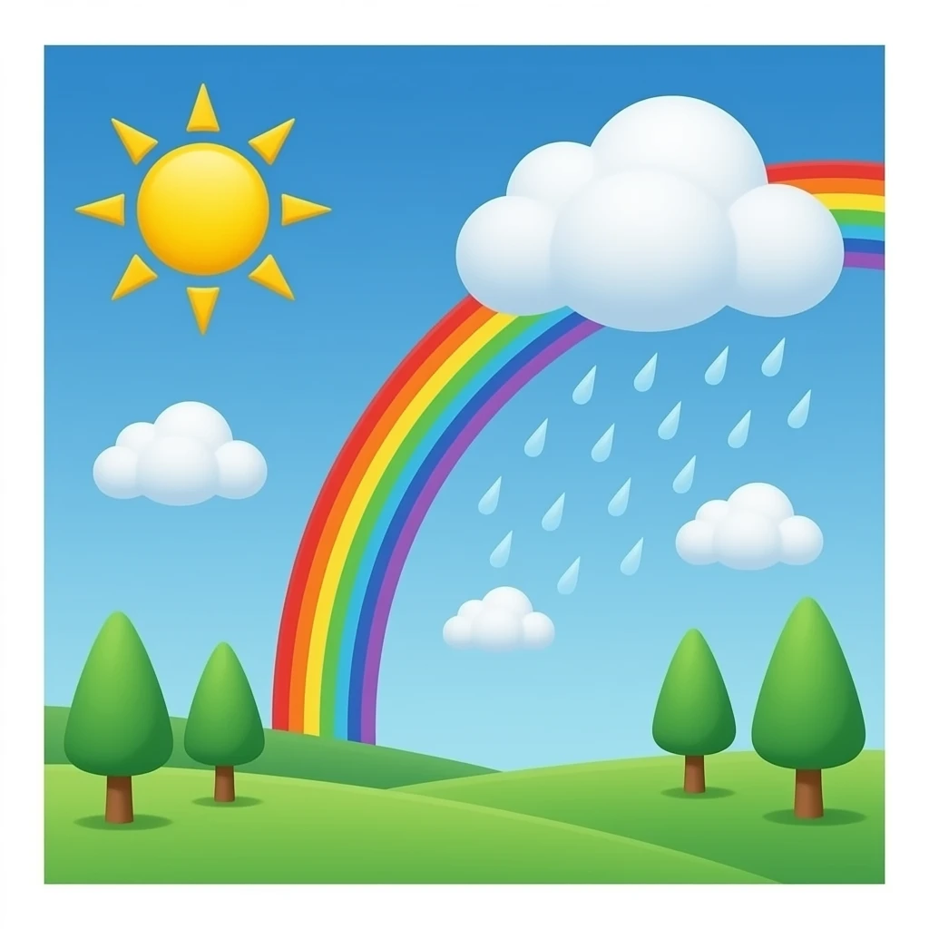 ☀️🌧🌈 emoji