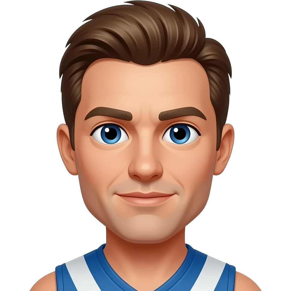 aussie with brown hair mullet emoji