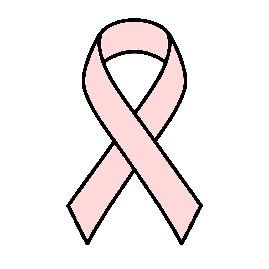 a pale pink ribbon, simple and elegant emoji