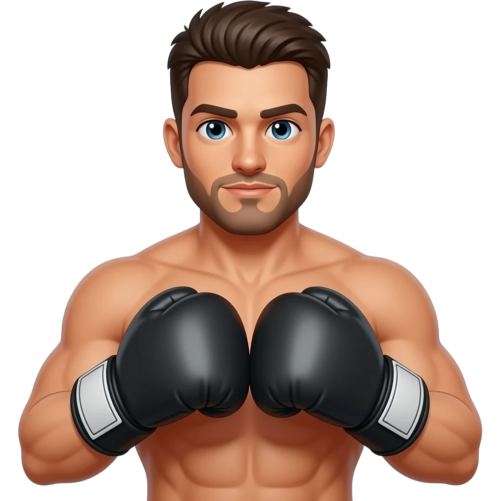 Un homme musclé avec des gant de boxe emoji