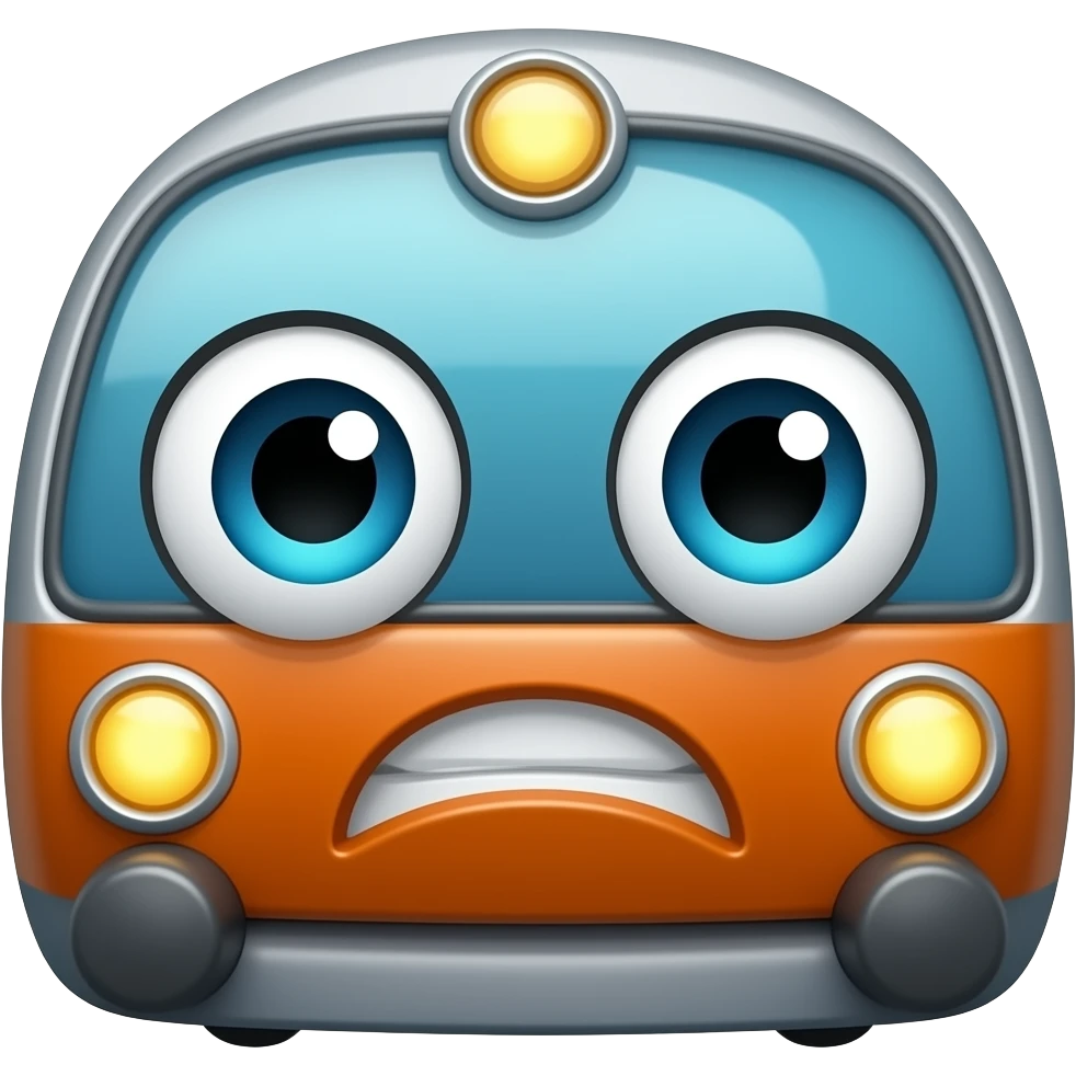Cute anoyed train emoji