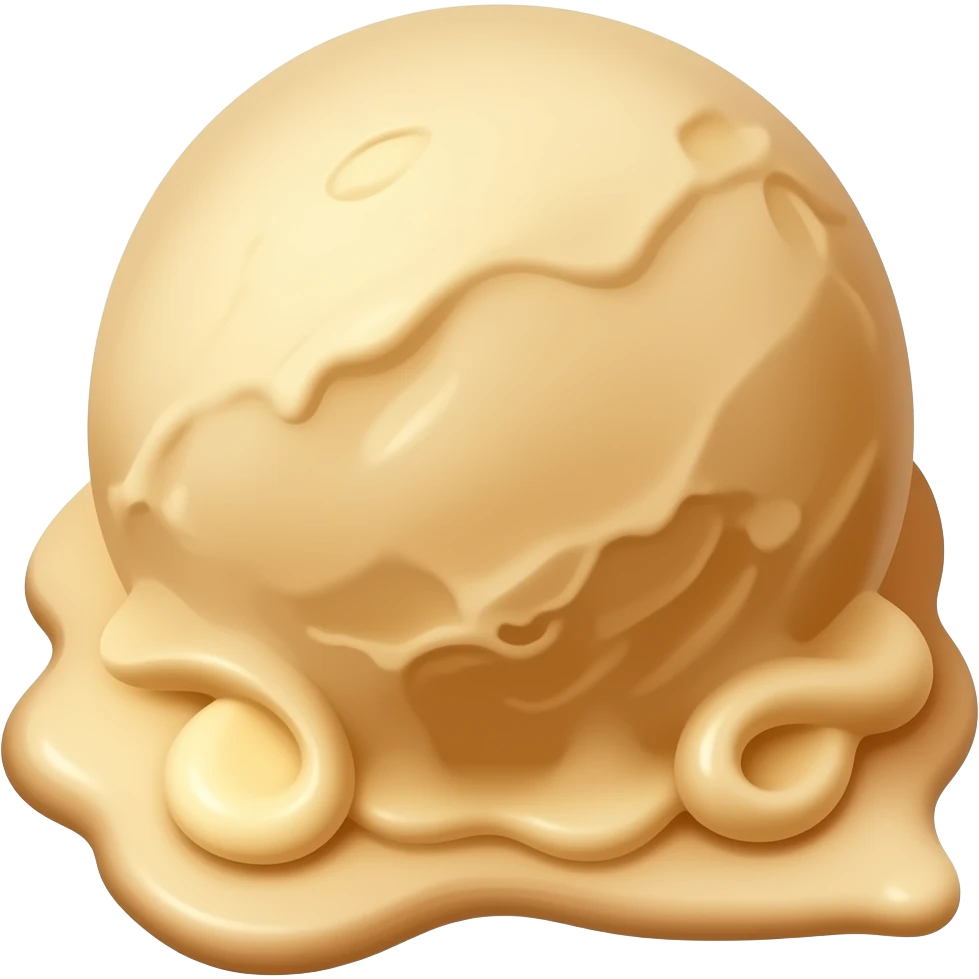 caramel ice cream emoji