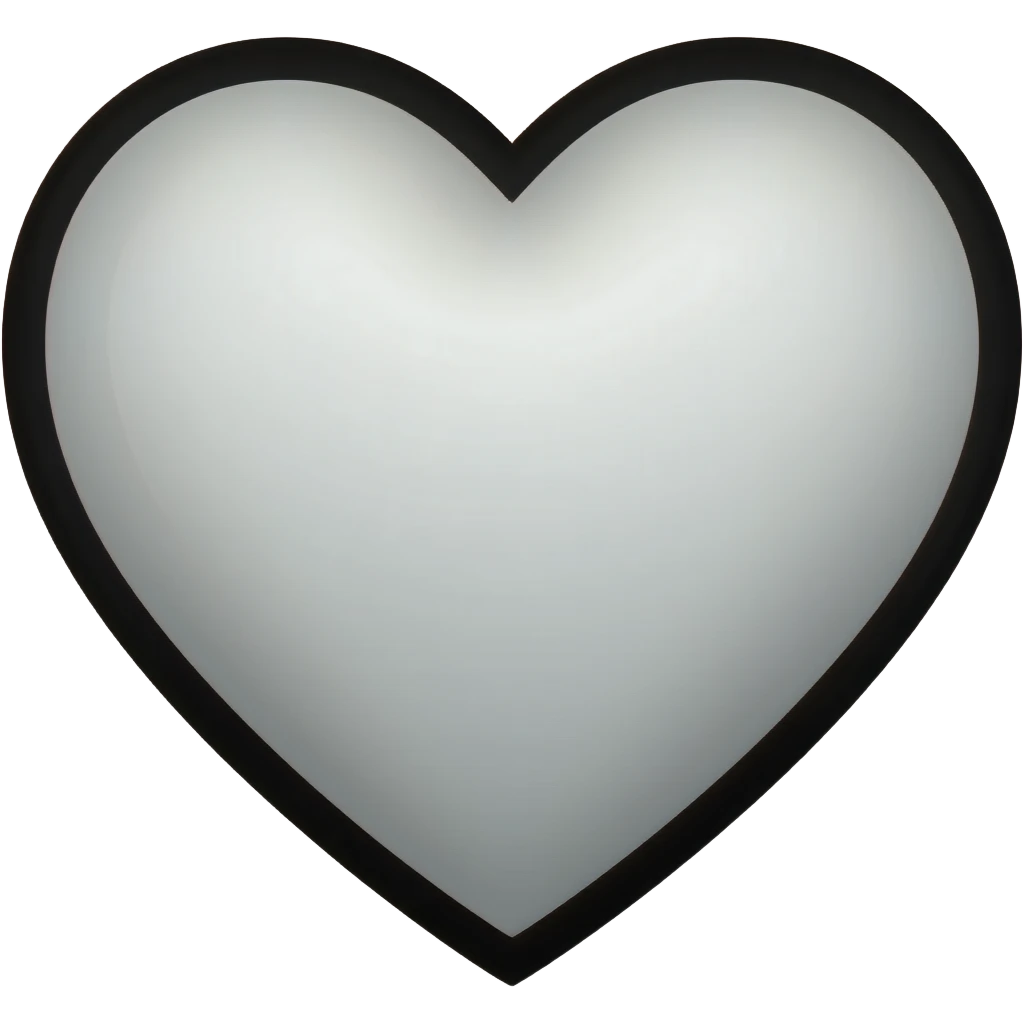 corazon con el contorno negr, que se deduzca que es un corazon sin la necesidad de que hayan más colores,quitele ese color emoji