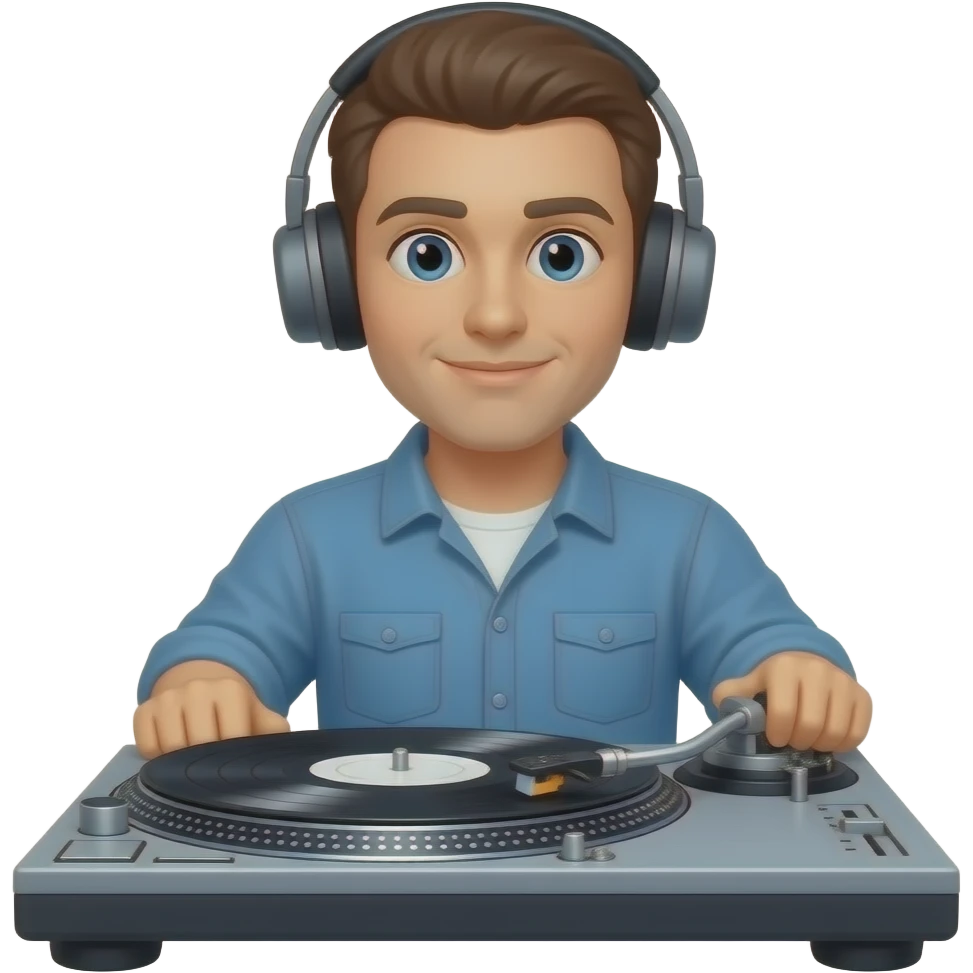 Errreh-erreh dude workin turntable emoji