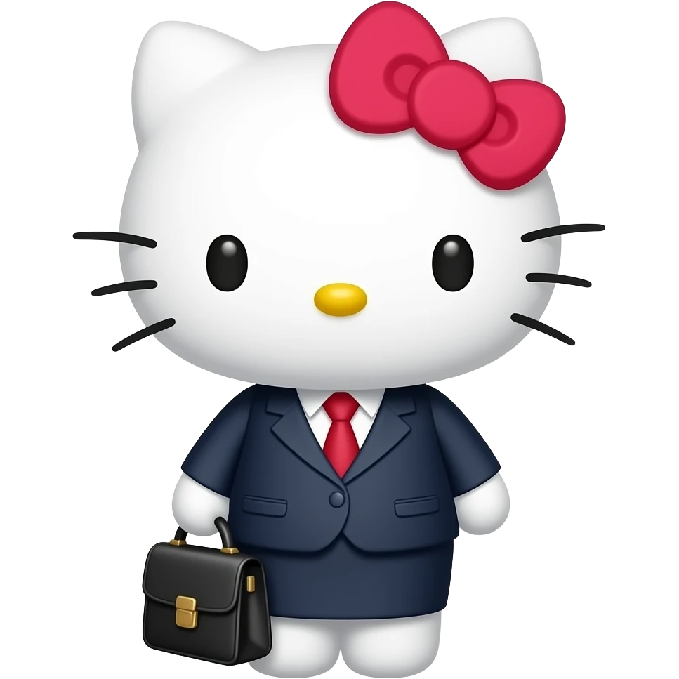 hello kitty bussiness woman emoji