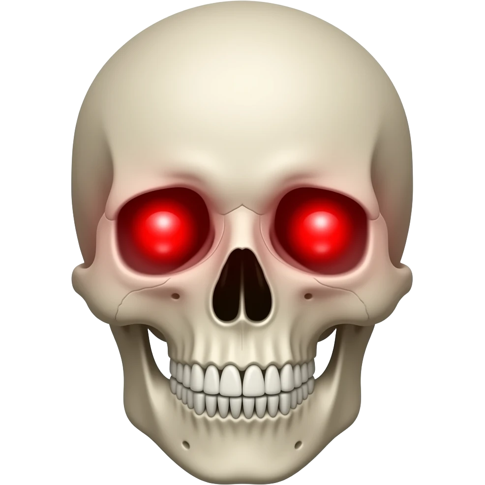 Red eye skull emoji