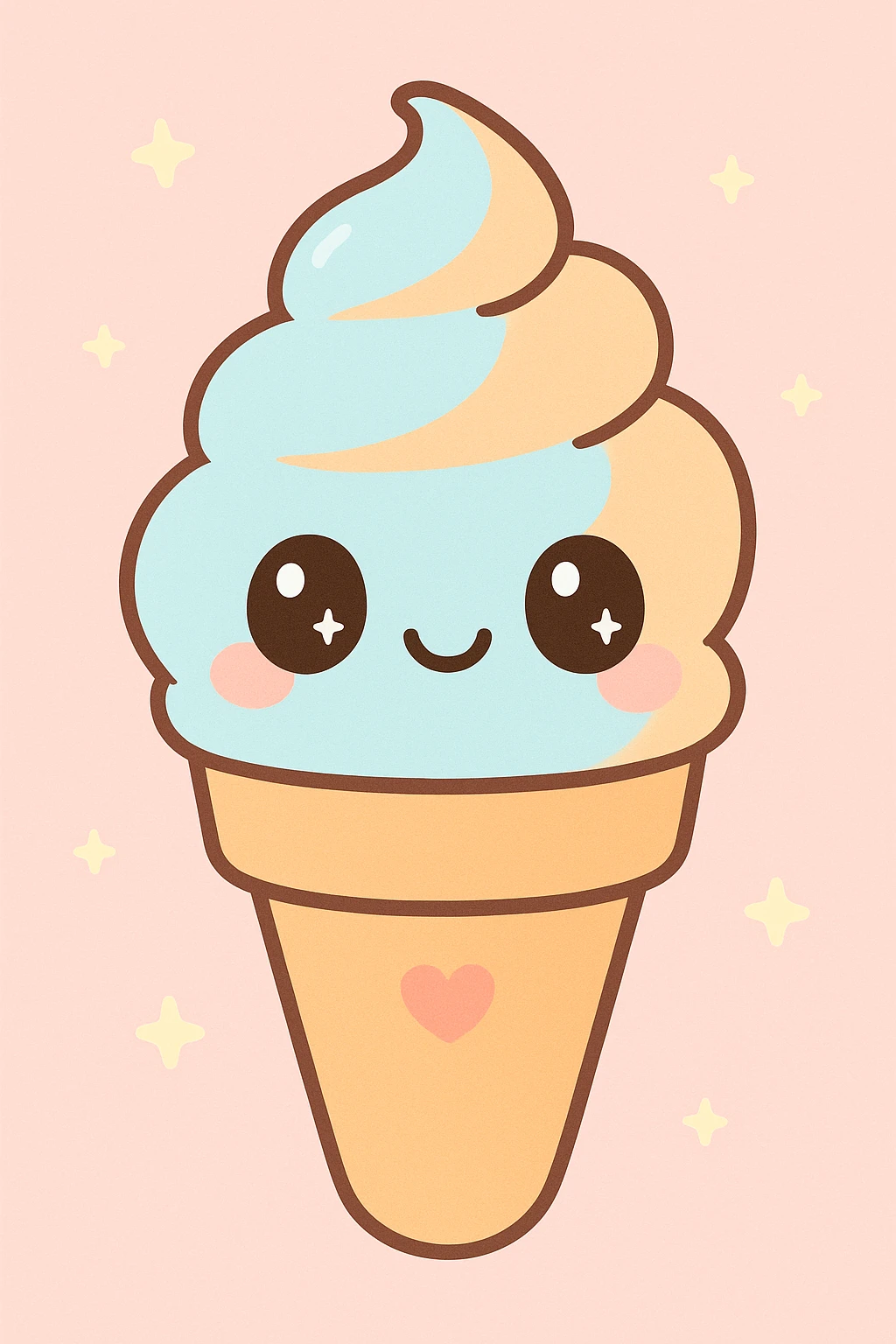 vanilla, kawaii cute style emoji