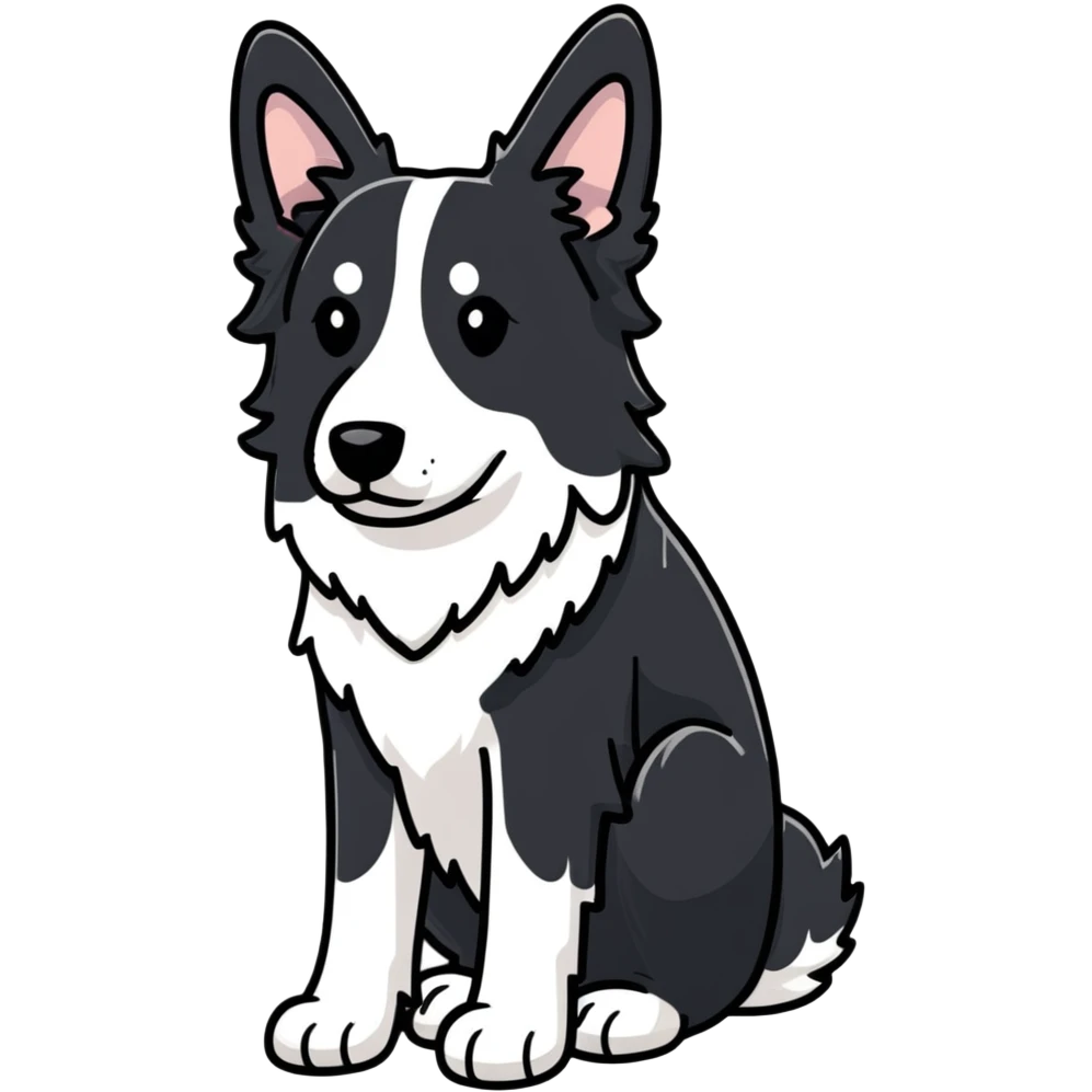 Merle border collie dog emoji