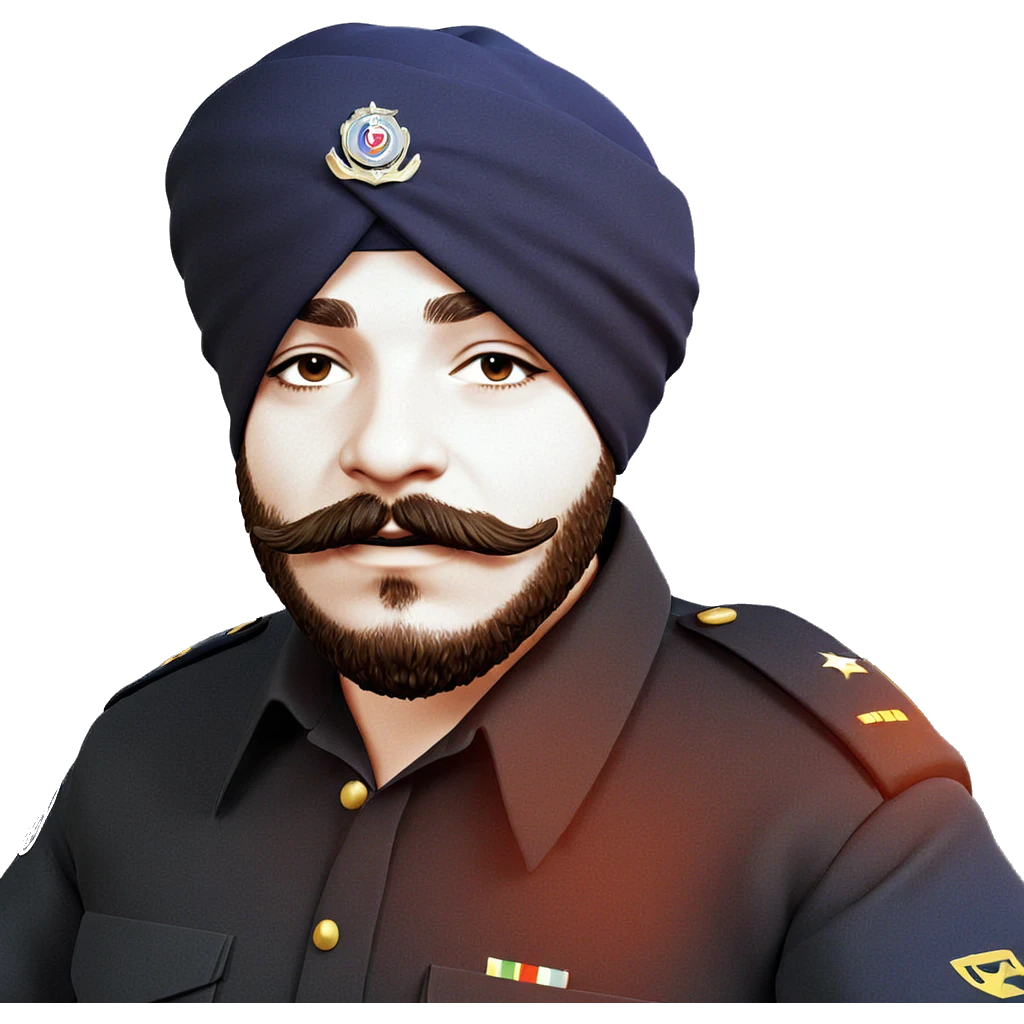 bearded boy in uniform emoji