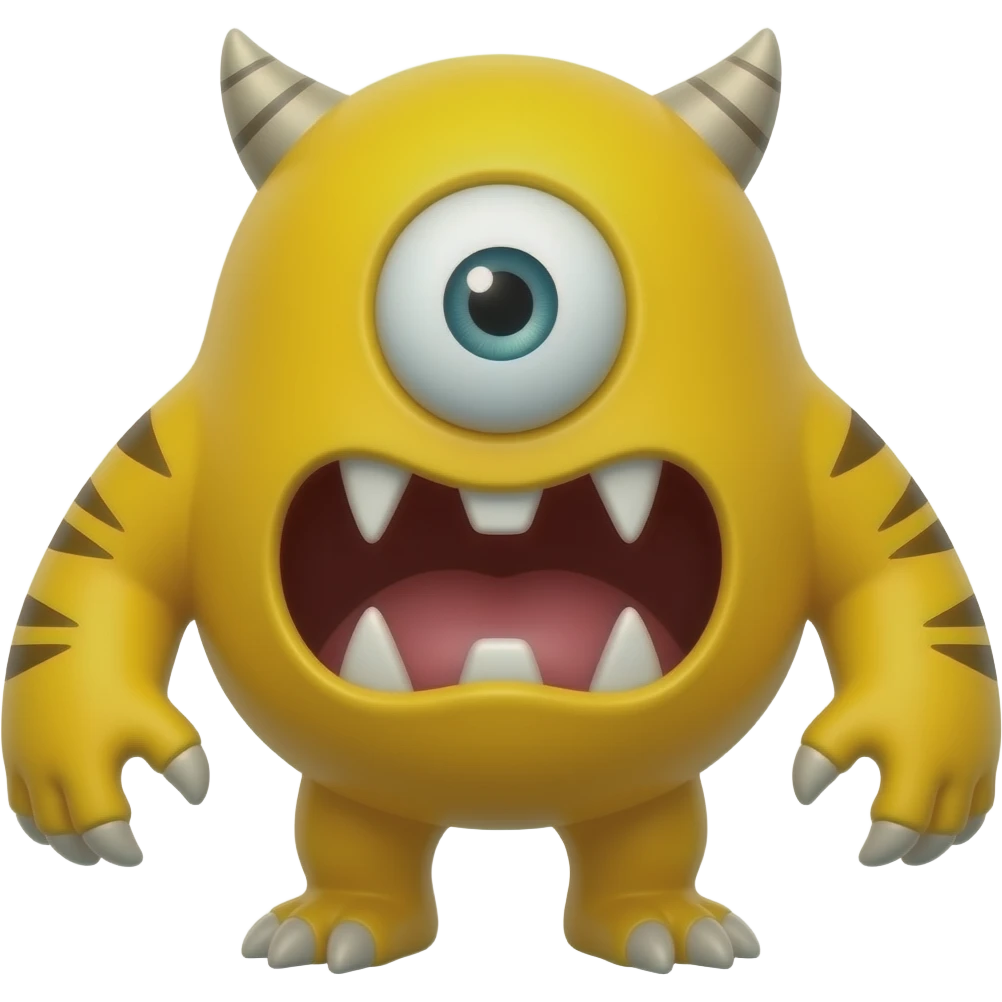 HAZME UNA BESTIA GIGANTE AMARILLA I ATERRADORA DE UN OJO QUE DE MIEDO emoji