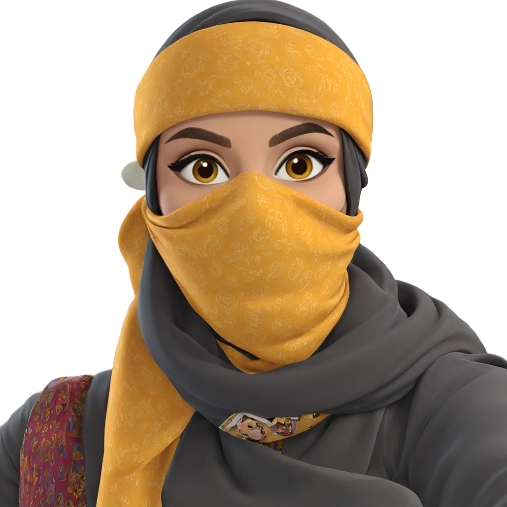 girl with scarf and mask emoji