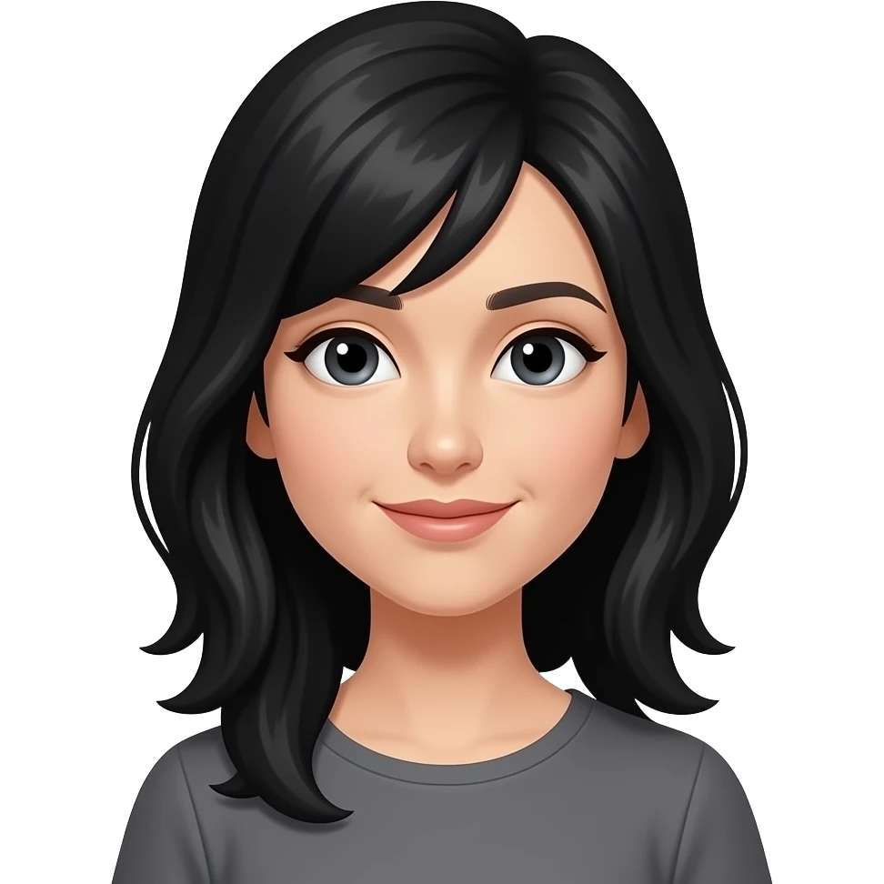 Can you change her hair color to black emoji