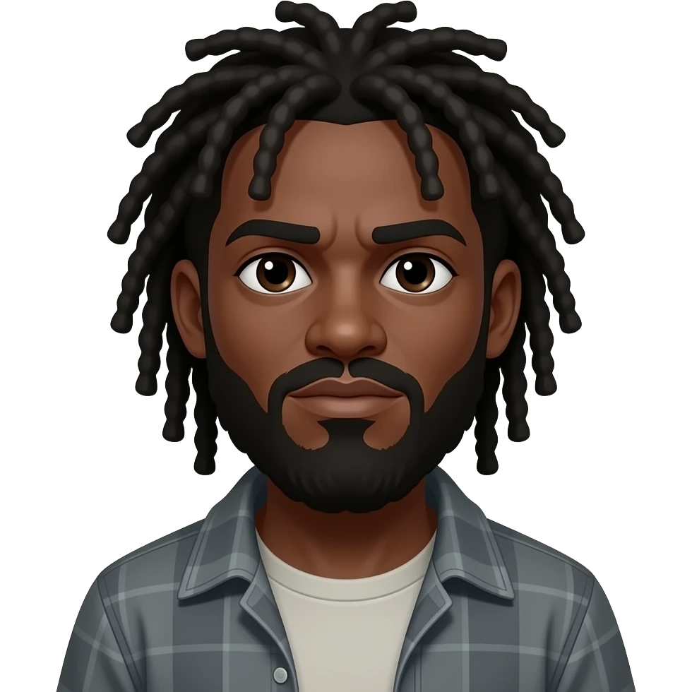 Black homeless guy with dreads emoji