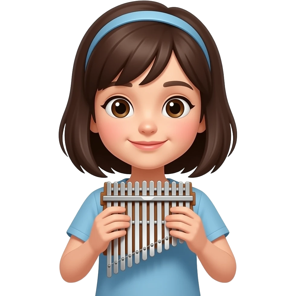 A girl playing kalimba emoji