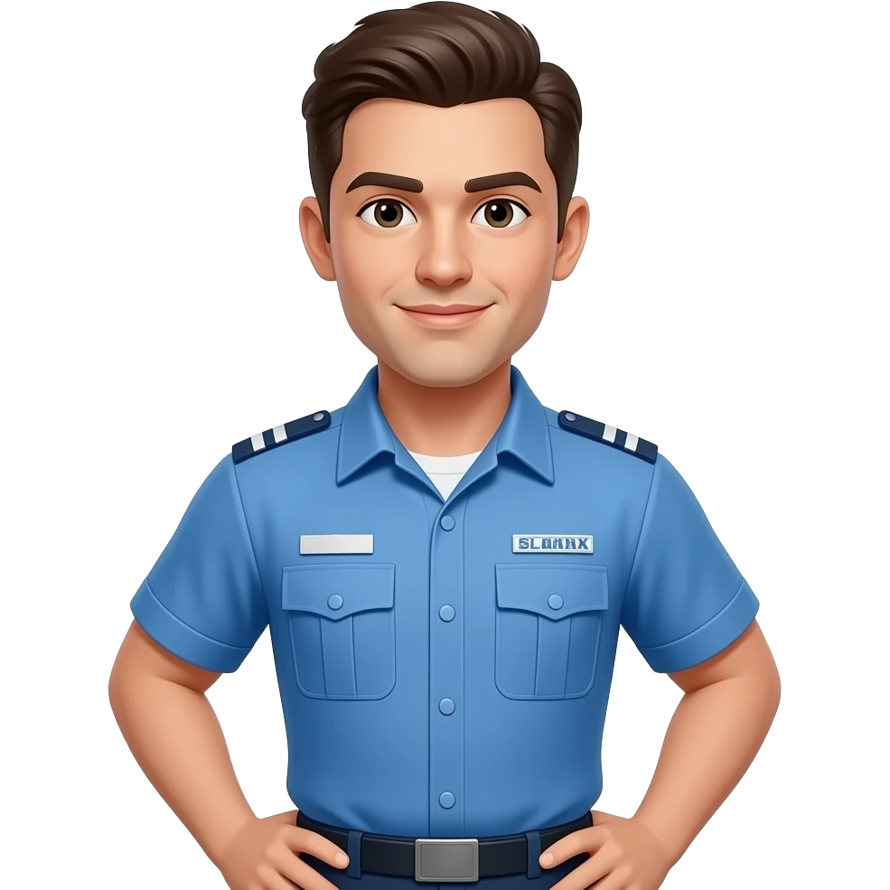 colocar farda azul com keep e sentido emoji