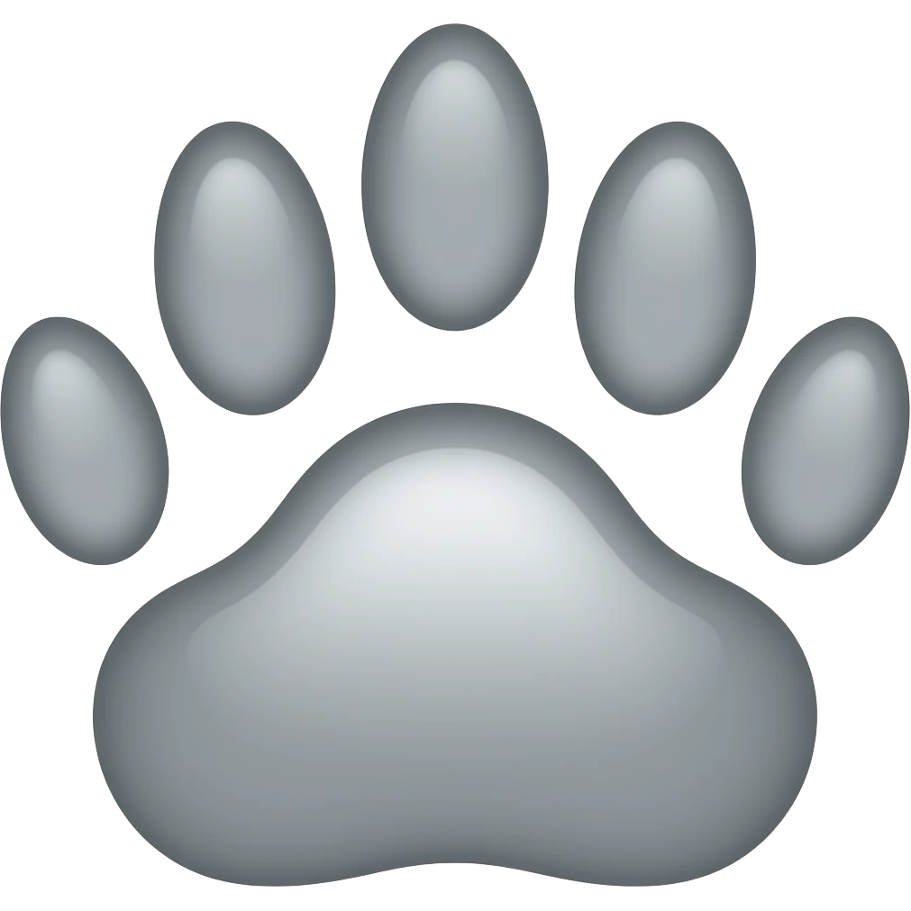 Gray wolf foot print emoji