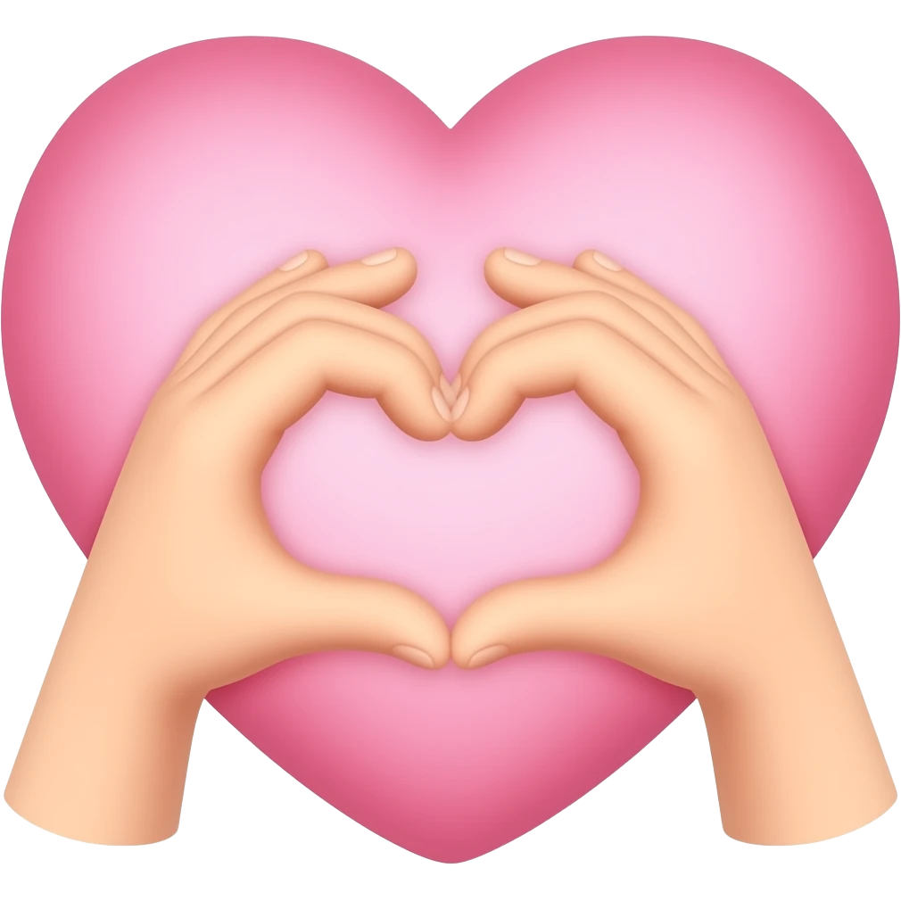 hand heart symbol emoji