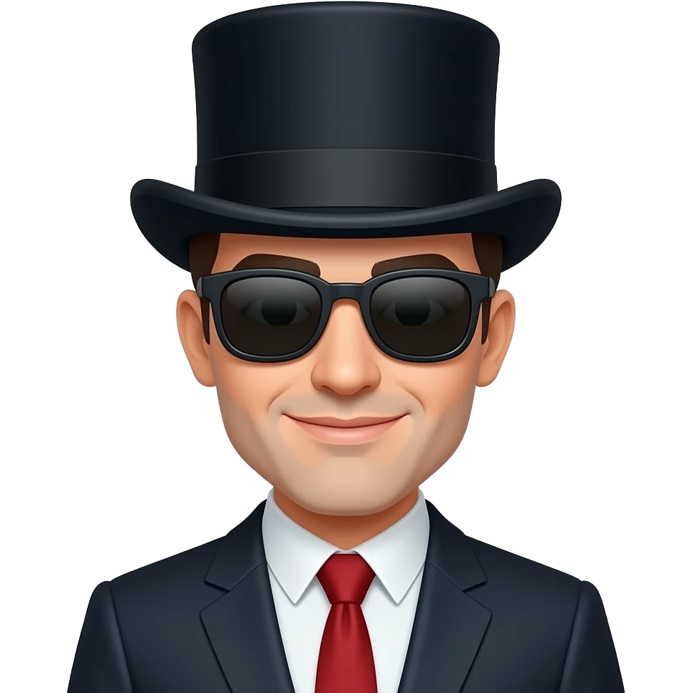 😎+🎩+🕶️+🕴️ emoji