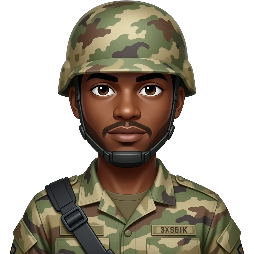 soldat peau noire emoji