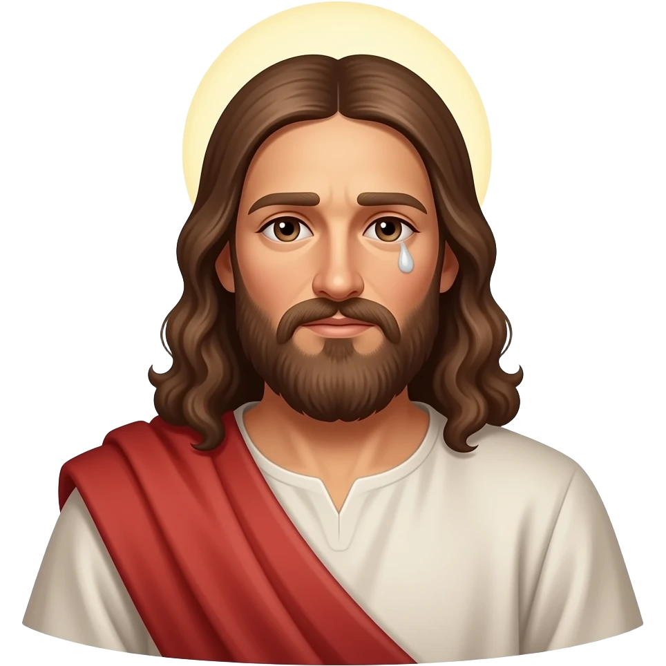 Jesus healing a sick old poor man emoji