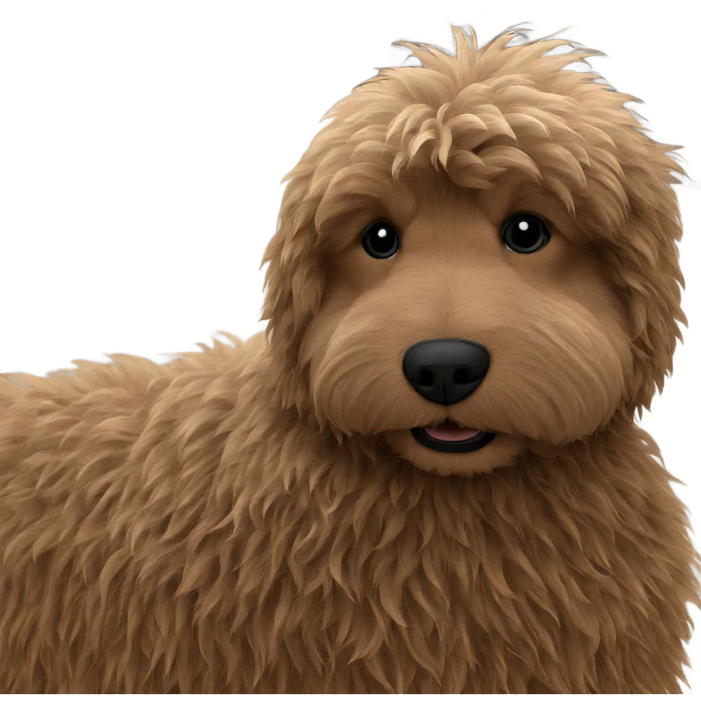 fluffy dog behind curtains emoji