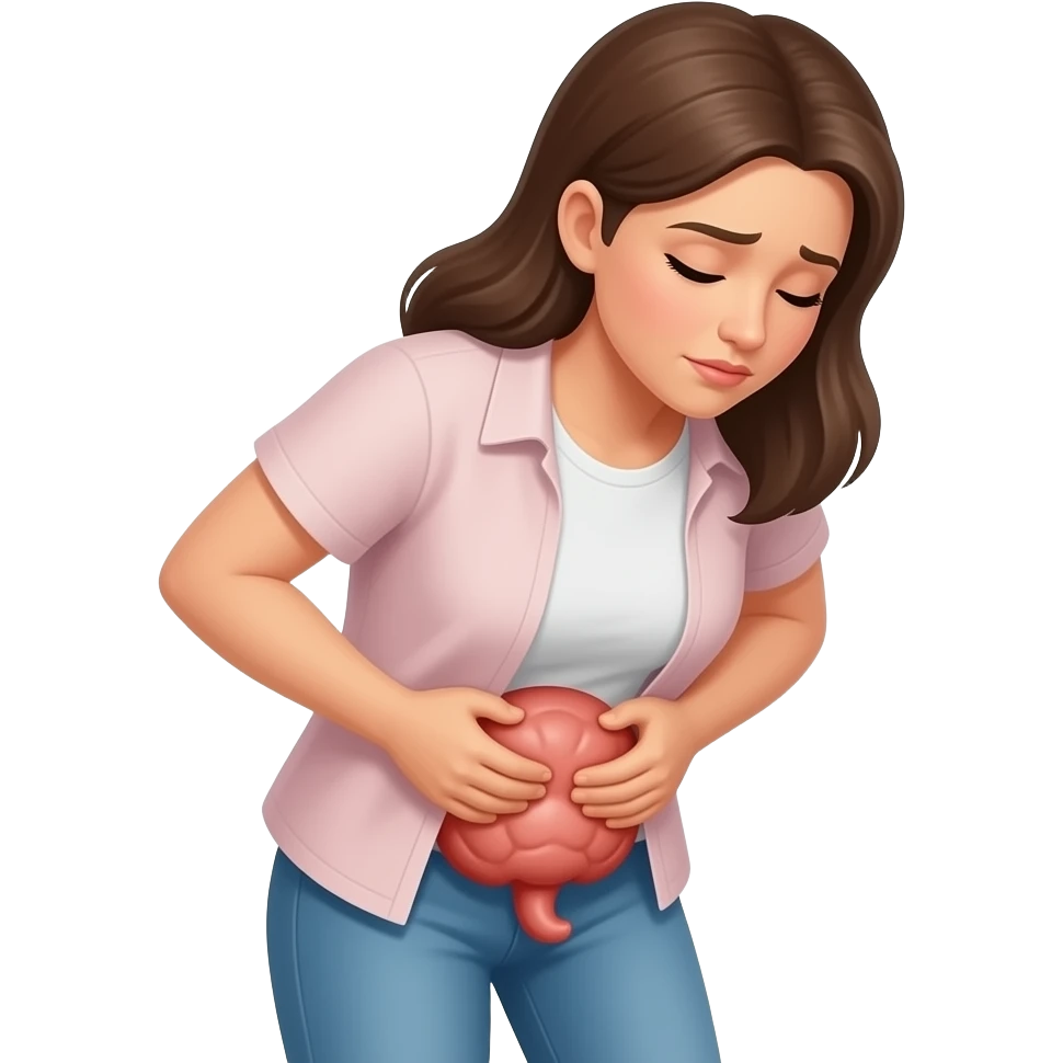 A women that is trying to control her ass to not poop emoji