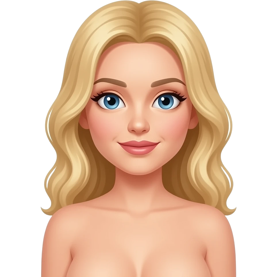 Blonde women topless in a white thong showing her butt emoji