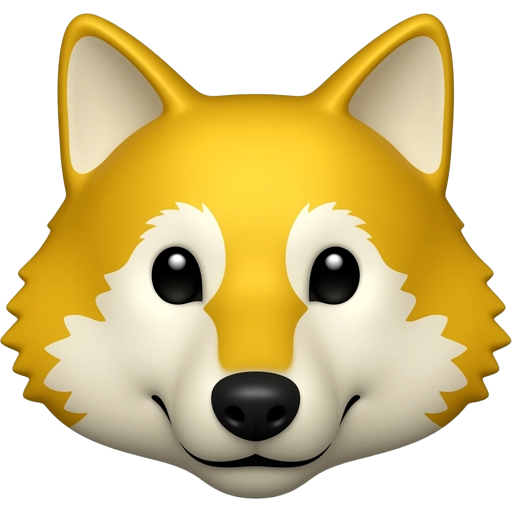 Yellow wolf face emoji